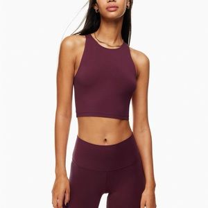 ARITZIA TNA chill mission tank workout top - spiced burgundy medium NWT